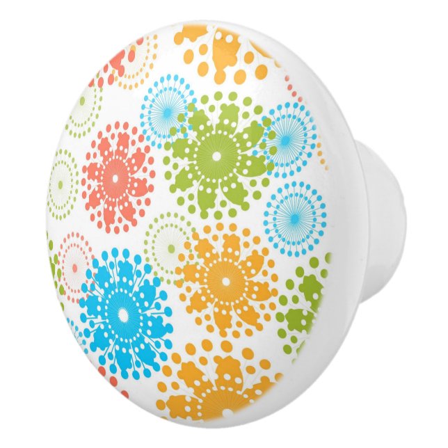 Flores de pomo de cerámica (Derecha)