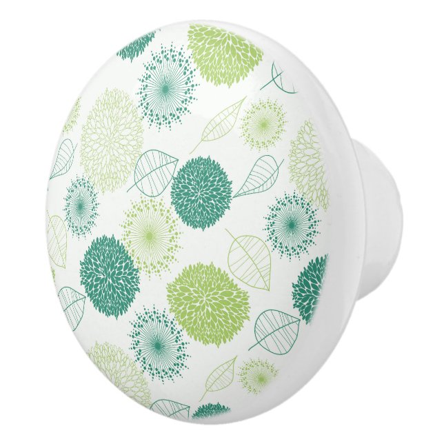 Flores de pomo del gabinete de cerámica (Derecha)