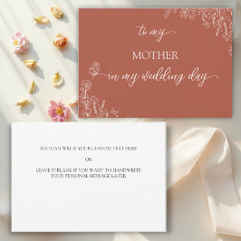 Flores de pradera a mi madre tarjeta de agradecimi