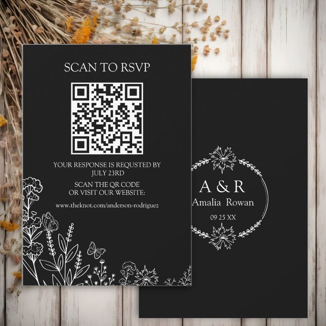 Flores de pradera Tarjeta RSVP de exploración en b (Subido por el creador)