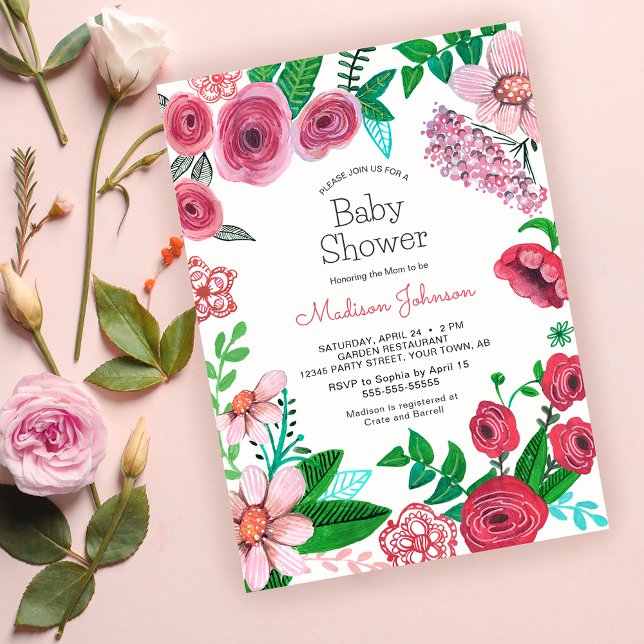 Flores de primavera | BABY SHOWER | Invitación (Subido por el creador)