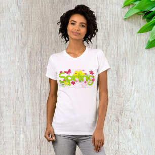 Flores de primavera camiseta femenina