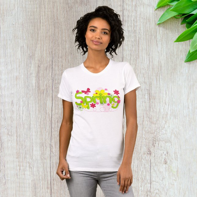 Flores de primavera camiseta femenina (Subido por el creador)