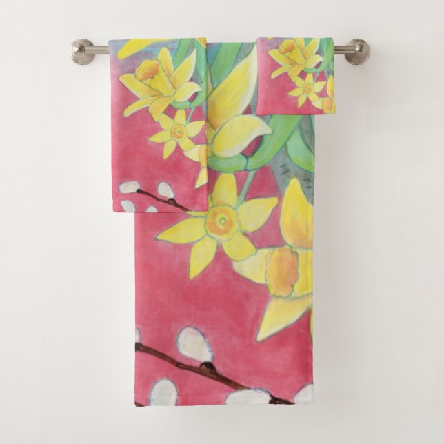 Flores de primavera - Daffodils, Willow, Violetas (In situ)