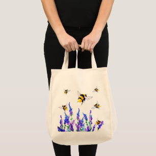Flores de primavera de la bolsa de la abeja volado