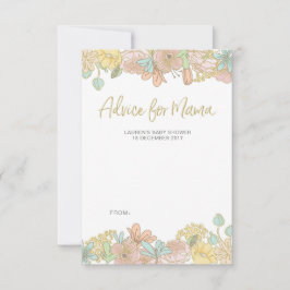 Flores de primavera dorada tarjetas de consejo par