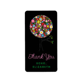 Flores de primavera extravagantes etiquetas de dir