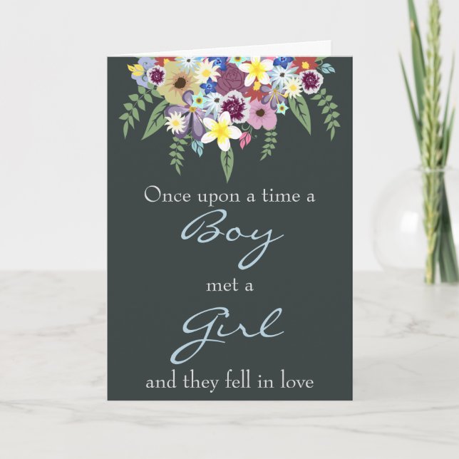 Flores de primavera, invitación a la boda (Anverso)