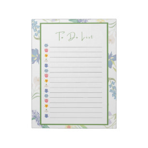 Flores De Primavera Para Hacer El Bloc De Notas De