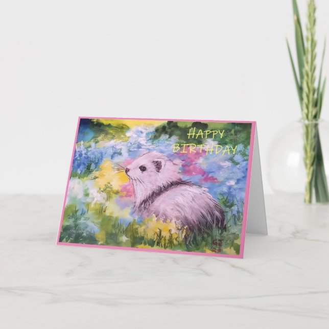 Flores de primavera y tarjetas de felicitación en  (Anverso)