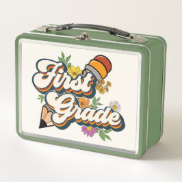 Flores de primer grado y lápiz