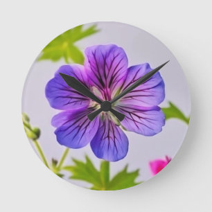 FLORES DE PURPLE LUMINOSOS. Reloj de pared