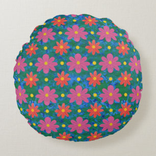 Flores de rangoli, puntos de polka en la almohada
