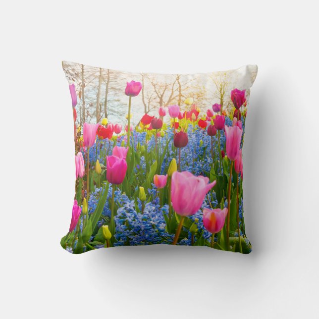 Flores de resorte de almohada de lanzamiento (Anverso)