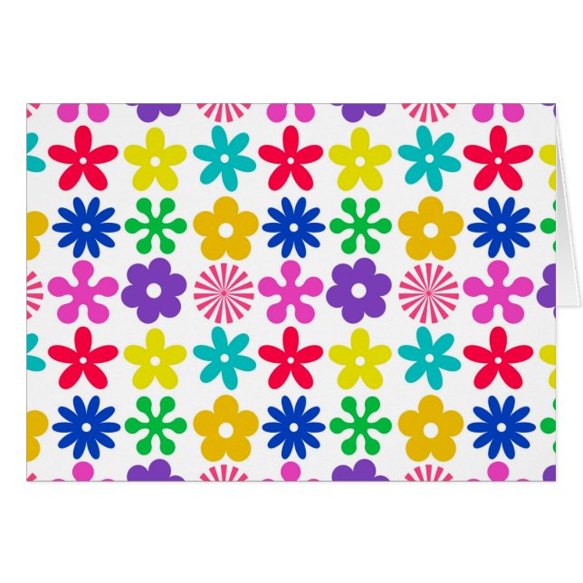 FLORES DE RETRO DE GROOVY (Anverso (Horizontal))