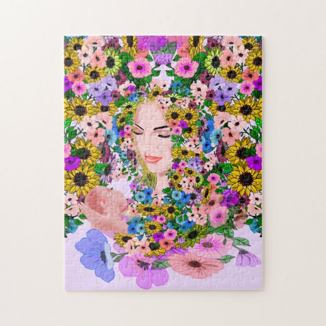 Flores de rompecabezas madre y bebé (Vertical)