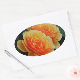 Flores de Rosa en flor / Naranja / Sellos para sob