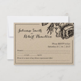 Flores de Rosa rusas casan tarjetas RSVP