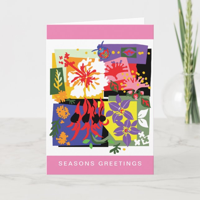 FLORES DE SALVAJES Nativos - Tarjeta de Navidades  (Anverso)