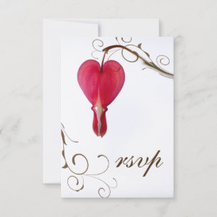 Flores de sangre roja Boda RSVP