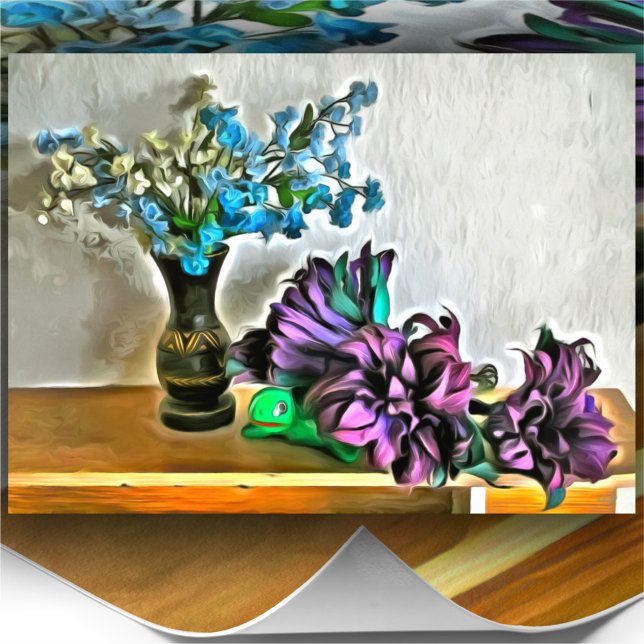 Flores de seda y cáscara de maíz 2190 impresión de (Subido por el creador)