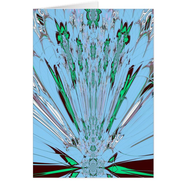 Flores de serenidad: Hermosa floral azul Aqua (Frente)