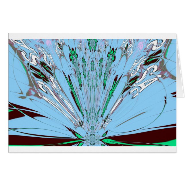 Flores de serenidad: Hermosa floral azul Aqua (Anverso (Horizontal))