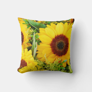 Flores de sol amarillas tira almohada