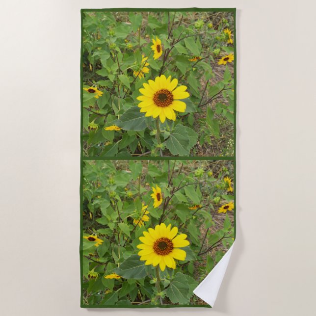 Flores De Sol En El Viento, Toalla De Playa (Anverso)