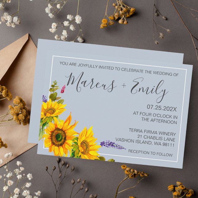 Flores De Sol En La Invitación De Boda De Código Q (Subido por el creador)