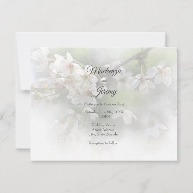 Flores de sueño 2 invitación (Anverso)