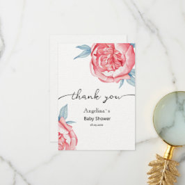 Flores de tarjetas Baby Shower de agradecimiento p
