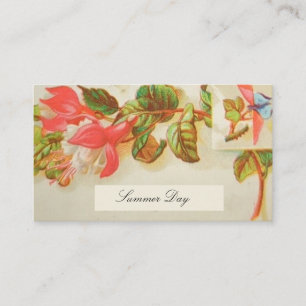 Flores de tarjetas de llamadas victorianas-Fuschia