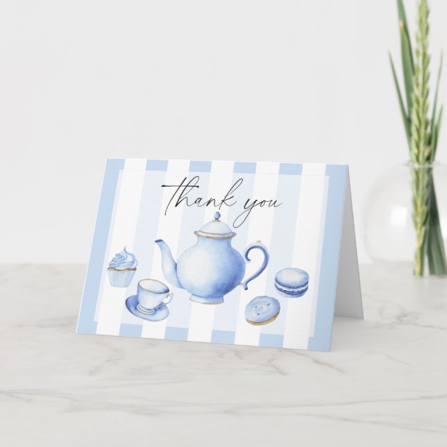 Flores de té para baby shower agradecimiento  (Anverso)