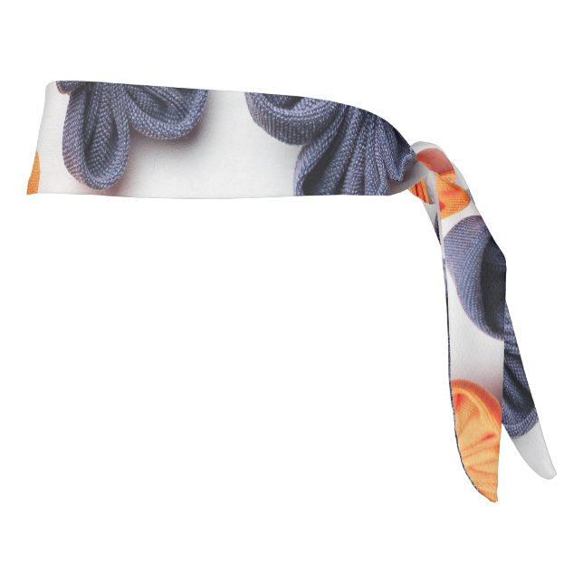 Flores de tela cosida artesanal de primavera azul  (Girar 90)