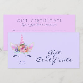 Flores de Unicornio Lindo Fabuloso Certificado Car