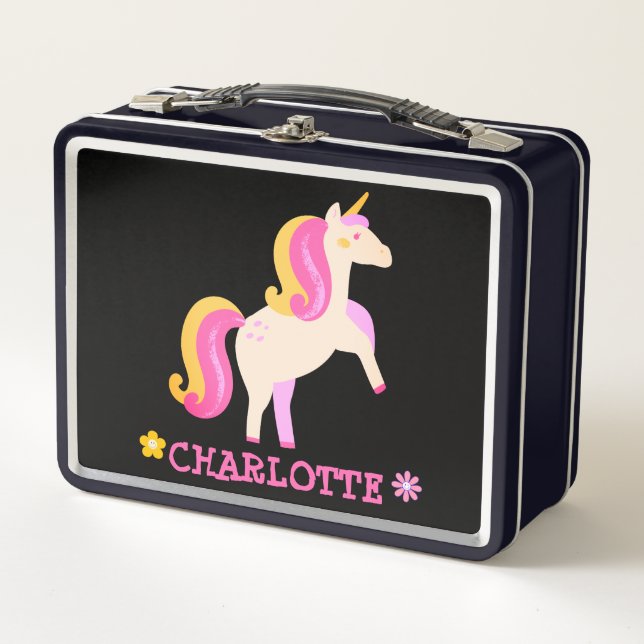 Flores de Unicornio Personalizadas Rosa  (Anverso)