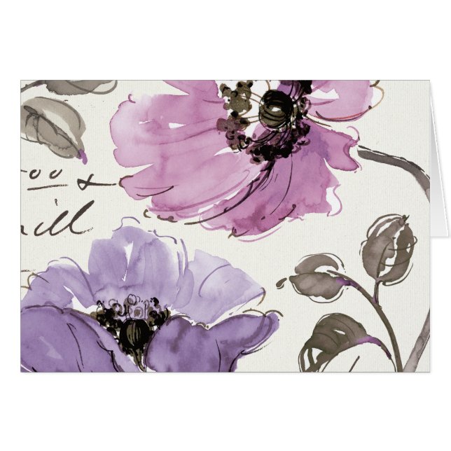 Flores de vals florales de la acuarela del ciruelo (Anverso (Horizontal))