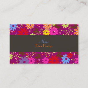 Flores de verano de PixDezines, tarjeta de visita