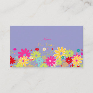 Flores de verano de PixDezines, tarjeta de visita