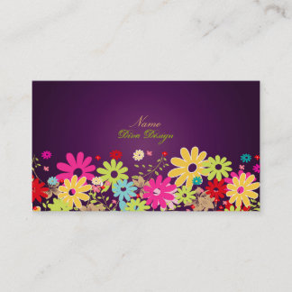 Flores de verano de PixDezines, tarjeta de visita