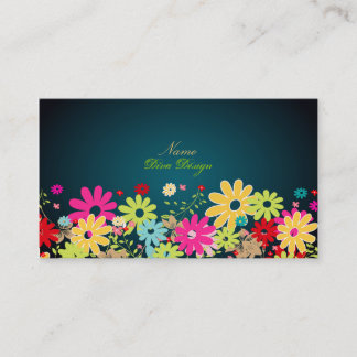 Flores de verano de PixDezines, tarjeta de visita
