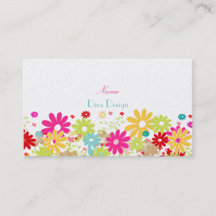 Flores de verano de PixDezines, tarjeta de visita