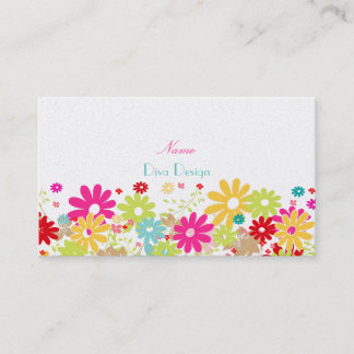 Flores de verano de PixDezines, tarjeta de visita