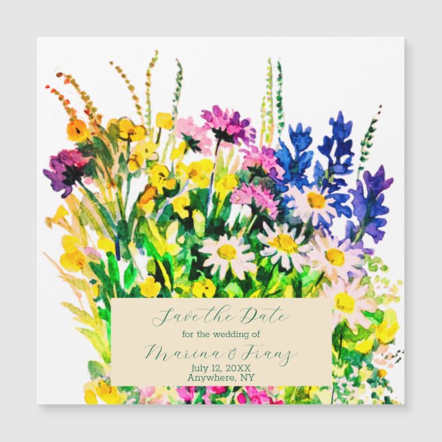 Flores de verano silvestres salvan la fecha (Anverso)