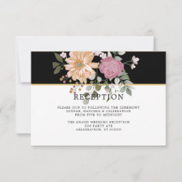 Flores de verano | Tarjeta de recepción de bodas