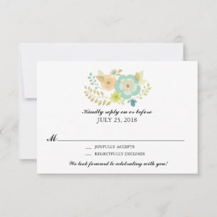 Flores de Verano Transparente   RSVP de Boda
