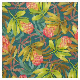 Flores de Wlid Protea Tela Verde azulada