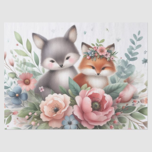 Flores de Zorros Caprichosos y Papel de Seda con V (Anverso)