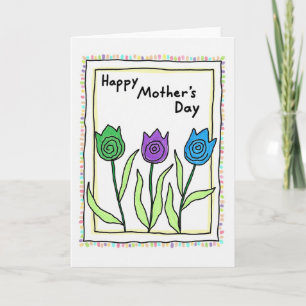 Flores del Día de la Madre para Esposa Tarjeta